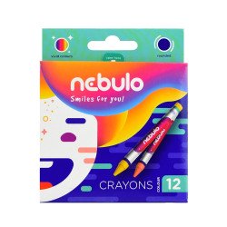 Zsírkréta készlet, Nebulo, 12 klf. szín Író- irodaszer, papíráru Nebulo
