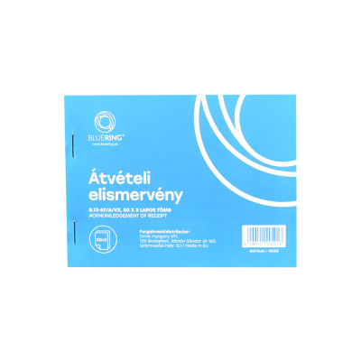 Átvételi elismervény A6, 50x3lapos B.13-67/A/VX Bluering®