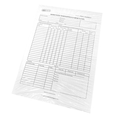 Nemzetközi tehergépjármű menetlevél szabadlap A4, méret B.7300-237 200 garnitúra/csomag