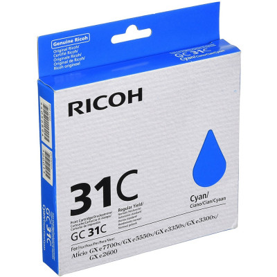 Ricoh  GC31 tintapatron cyan ORIGINAL 1,9K