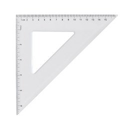 Vonalzó háromszög 45° 16cm, műanyag Író- irodaszer, papíráru Egyéb