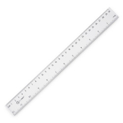 Vonalzó 30cm, kemény műanyag Bluering®