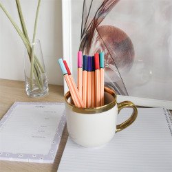 Rostirón, tűfilc vízbázisú, 0,5mm, hatszögletű test, Bluering® éjkék