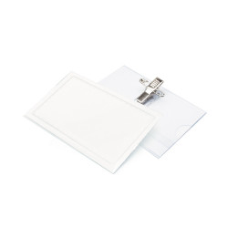 Névkitűző 90x56mm, biztosító tűvel és csiptetővel Bluering® Író- irodaszer, papíráru Bluering