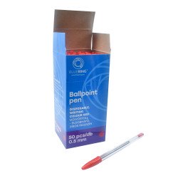 Golyóstoll eldobható kupakos Bluering® , írásszín piros Golyóstoll Bluering