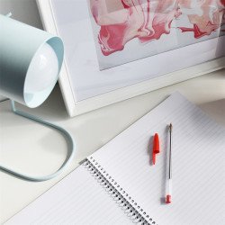 Golyóstoll eldobható kupakos Bluering® , írásszín piros