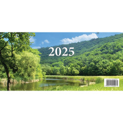 Asztali naptár 325mmx155mm, fehérlapok, álló tartóval 2026.