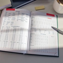 Határidőnapló agenda Standard A/5, napi, fehér lapokkal (fekete) 2026. Bluering®