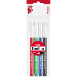 Rostirón, tűfilc vízbázisú, 0,5mm, kerek test, Tinten Pen Ico, 4 klf.szín Író- irodaszer, papíráru Ico