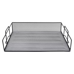 Fémhálós irattálca 1 szintes lapos Bluering® fekete Fémhálós család Bluering