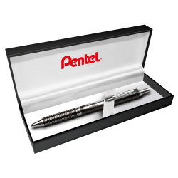 Rollertoll 0,35mm, fém fekete test, Pentel Energel BL407-A-A, írásszín kék Író- irodaszer, papíráru Pentel