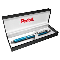 Rollertoll 0,35mm, fém skyblue test, Pentel Energel BL407S-A, írásszín kék Író- irodaszer, papíráru Pentel