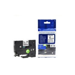 Feliratozógép szalag Brother TZE211 6mm ORIGINAL fekete/fehér Feliratozógép szalag Brother