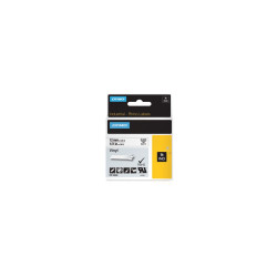 Feliratozógép szalag Dymo S0718600/18444 12mmx5,5m, ORIGINAL, fekete/fehér Feliratozógép szalag Dymo