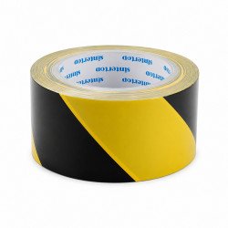 Ragasztószalag, padlójelölő, 50mmx33m fekete/sárga