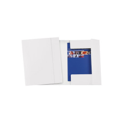 Gumis mappa A4, 600g. FC karton Fornax Glossy fehér Gumis mappa Fornax