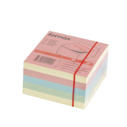 Jegyzettömb öntapadó, 75x75mm, 450lap, Fornax pasztell Író- irodaszer, papíráru Fornax