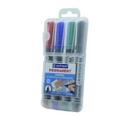 Alkoholos marker készlet, 2,5mm, kerek hegyű, Centropen 8566, 4 klf. szín Író- irodaszer, papíráru Centropen