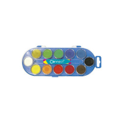 Vízfesték készlet, 12db-os, 30mm, festékgombokkal Connect Író- irodaszer, papíráru Connect