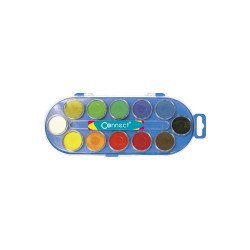 Vízfesték készlet, 12db-os, 30mm, festékgombokkal Connect Író- irodaszer, papíráru Connect