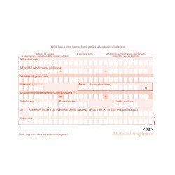 Nyomtatvány átutalási megbízás A6, PFNY.11 2pld