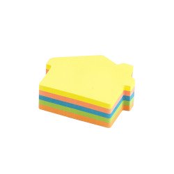 Jegyzettömb öntapadó, ház alakú, 250lap, Bluering® 5 klf.neon szín Író- irodaszer, papíráru Bluering