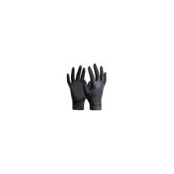 Gumikesztyű nitril púdermentes M 100 db/doboz, GMT Super Gloves fekete