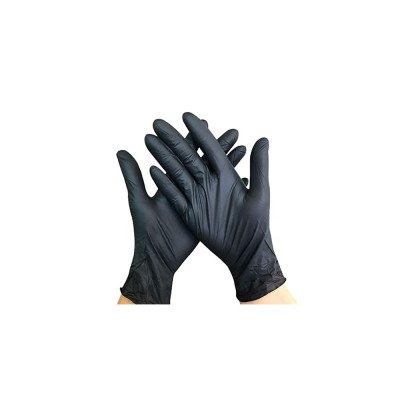 Gumikesztyű nitril púdermentes L 100 db/doboz, GMT Super Gloves fekete