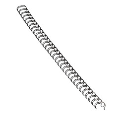 Fém spirál 3:1, 8mm, 36-50lap, Fellowes® 100 db/doboz, fekete Irodatechnika, kellékei Fellowes