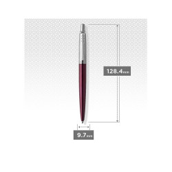 Golyóstoll Portobello lila/fém test, ezüst klipsz 1953192 Parker Royal Jotter, írásszín kék