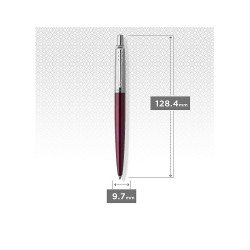 Golyóstoll Portobello lila/fém test, ezüst klipsz 1953192 Parker Royal Jotter, írásszín kék