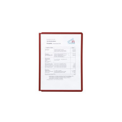 Bemutatótábla panel, A4, 5 db/csomag, Durable Sherpa piros