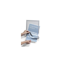 Infókeret A4, mágneses záródás, Durable Duraframe® ezüst Bemutatótábla, mágneses info keret Durable