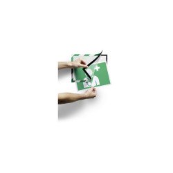 Infókeret A4, öntapadó mágneses záródás 2 db/csomag, Durable Duraframe® Security, zöld/fehér Bemutatótábla, mágneses info keret Durable