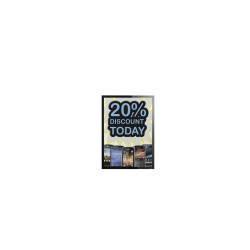 Infókeret 50x70, Durable Duraframe Poster Sun fekete Bemutatótábla, mágneses info keret Durable