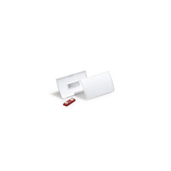 Névkitűző 54x90mm, mágnessel, 10 db/csomag, Durable Click Fold áttetsző Író- irodaszer, papíráru Durable