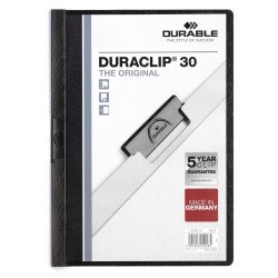 Klip mappa 30lap Durable Duraclip®, fekete