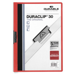 Klip mappa 30lap Durable Duraclip®, piros