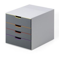 Fiókos irattároló, 4 fiókkal, Durable Varicolor® 4 Fiókos irattároló, irattartó Durable