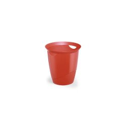 Papírkosár 16l, Durable Trend, áttetsző piros Író- irodaszer, papíráru Durable