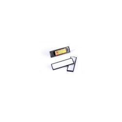 Névkitűző 17x67mm, mágnessel, 25 db/csomag, Durable Clip Card fekete Író- irodaszer, papíráru Durable