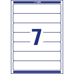Etikett címke, 192 x38mm, iratrendezőre 7 címke/ív, 100 ív/doboz, Avery fehér