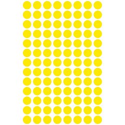 Etikett címke, o8mm, jelölésre, 104 címke/ív, 4 ív/doboz, Avery sárga
