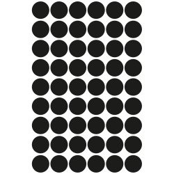 Etikett címke, o12mm, jelölésre, 54 címke/ív, 5 ív/doboz, Avery fekete