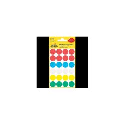 Etikett címke, o18mm, jelölésre, 5 klf. szín 24 címke/ív, 4 ív/doboz, Avery vegyes Etikett - címke Avery