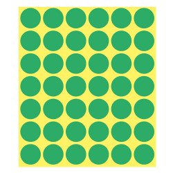 Etikett címke, o18mm, jelölésre, 24 címke/ív, 44 ív/doboz, Avery zöld