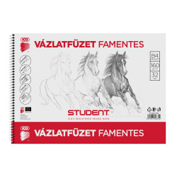 Vázlatfüzet B4, 160g. famentes Student Író- irodaszer, papíráru Ico