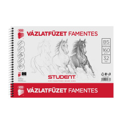 Vázlatfüzet B5 160g. famentes Student Író- irodaszer, papíráru Ico
