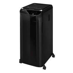 Iratmegsemmisítő, 600lap, mikrokonfetti vágás 2x12mm, Fellowes® AutoMax 600M, fekete