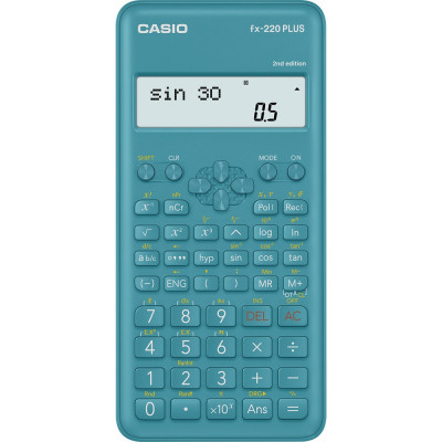 Számológép tudományos 181 funkcióss, kétsoros kijelző Casio FX 220 PLUS 2E kék